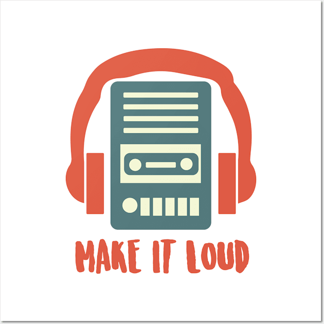 Make It Loud - Retro Technology Wall Art by D3Apparels